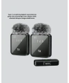 2’li Kablosuz Yaka Mikrofonu Type-C ve Lightning Uyumlu Profesyonel Set