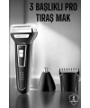 3 Başlıklı Kulak Ve Burun Tıraş Makinesi Erkeklere Özel