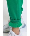 3 iplik şardonlu paça lastikli eşofman yeşil is001