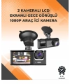 3 Kameralı Dashcam Sistem – Geri Görüş Yardımı, Park Koruması ve G-Sensör