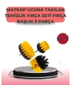 3 Parça Matkap Ucu Temizlik Fırçası Dayanıklı Naylon Kıllı