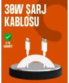 30W Type-C Lightning Hızlı Şarj Kablosu 1.2m iPhone Uyumlu
