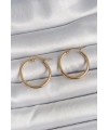 316 Çelik Gold Renk 22mm Kadın Halka Model Kadın Küpe