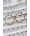 316 Çelik Gold Renk 33 mm Kadın Halka Model Kadın Küpe