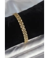 316L Çelik 7 mm Kalınlıkta Gold Renkli Erkek Bileklik
