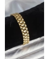 316L Çelik Gold Renk 12 mm Kalınlık Erkek Bileklik