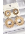 316L Çelik Gold Renk Güneş Model Kadın Küpe