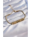 316L Çelik Gold Renk Oval Figürlü Bileklik