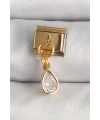 316L Çelik Gold Renk Sallantı Damla Zirkon Taşlı Nomination Charm