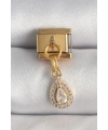316L Çelik Gold Renk Sallantı Damla Zirkon Taşlı Nomination Charm