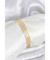 316L Çelik Gold Renk Simli Model Ajda 65 mm Kadın Bileklik