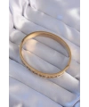 316L Çelik Gold Renk Zirkon Taşlı Model Kelepçe