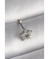 316L Çelik Gümüş Renk Zirkon Taşlı Yıldız Model Tragus Piercing