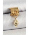 316L Çelik Sallantılı Deniz Kabuğu Model Gold Renk Nomination Charm