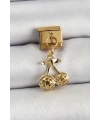 316L Çelik Sallantılı Zirkon Taşlı Fiyonk Model Gold Renk Nomination C316L Çelik Sallantılı Kiraz Model Gold Renk Nomination Charm