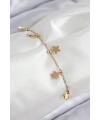 316L Çelik Sıralı Yıldız Model Gold Renk Kadın Bileklik