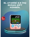 3.5 İnç LCD Ekranlı 666 Oyunlu Taşınabilir Retro Oyun Konsolu