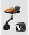 360° Döner Araç Bardaklık Tepsisi Geniş Yemek Alanlı Telefon Standlı