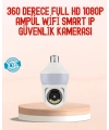 360° Full HD Wi-Fi Akıllı Ampül Kamera Gece Görüşlü