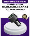 38W Çift Çıkışlı Araç Şarj Cihazı – Type-C ve USB PD Destekli