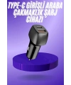 38W USB Type-C Girişli Oto Çakmaklık Araç İçi Hızlı Şarj Çakmaklık Şarj Aleti