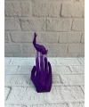 3D El İnsan Figürü Mor Modern Sanatsal Dekoratif Biblo 12x18 cm