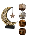 3D Hilal Yıldız Dekoratif Obje 23x23 cm Modern ve Manevi Tasarım