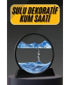 3D Led Işıklı Kum Saati Gece Lambası Hareketli Sulu Kum Saati Dekoratif