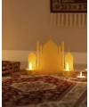 3D LED Mumlu Cami Dekorasyonu 2 Adet Pilli Mum Hediyeli