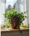 3D Sanatsal Ağaç Yüzlü Dekoratif Vazo Doğa Temalı Özel Tasarım Saksı