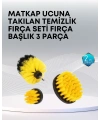 3’lü Matkap Ucu Temizlik Fırçası Seti Çok Amaçlı