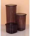 3lü Saklama Kabı - 1750-1200-550ML Koyu Şeffaf