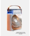 3’ü 1 Arada Mini Klima Fan USB Şarjlı, 7 Renk Gece Lambalı ve Nemlendirici
