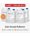 4 Adet Distile Su 5 Litre Toplam 20 Litre Saflaştırılmış Deiyonize Saf Su Çok Amaçlı Kullanım