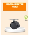 4 cm Kilit Mekanizmalı Mobilya Ayağı Tekli