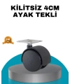 4 cm Kilitsiz Masa Ayağı Tekli Sessiz ve Akıcı Hareket