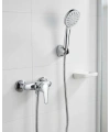 4 Fonksiyonlu Krem El Duşu Seti Spiral Hortum ve Duş Askısı