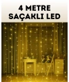 4 Metre Şelale Perde Led Işık Dış Mekan İç Mekan Uyumlu