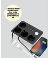 4 Prizli 3 USB Portlu Anahtarlı Akım Korumalı Priz