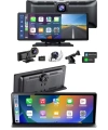 4K 10.2 İnç Çift Kameralı Araç Multimedya Ekranı CarPlay Kablosuz Tüm Cihazlara Uyumlu