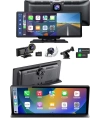 4K 10.2 İnç Çift Kameralı Araç Multimedya Ekranı CarPlay Kablosuz Tüm Cihazlara Uyumlu