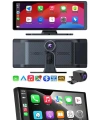 4K 10.2 İnç Çift Kameralı Araç Multimedya Ekranı CarPlay Kablosuz Tüm Cihazlara Uyumlu