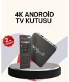 4K Android TV Box – Akıllı Medya Oynatıcı, 2GB RAM, 16GB Hafıza, Wi-Fi Destekli