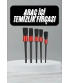 5 Adet Oto Detaylı Temizleyici Araç İçi Temizlik Fırça Seti Koltuk Döşeme Kapı Toz Alma Fırçası