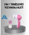 5 Başlıklı Yüz Masaj Aleti – Cilt Temizleme, Peeling, Siyah Nokta ve Gözenek Bakımı