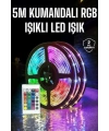 5 Metre Şerit Led RGB Işıklı Kumandalı Güç Adaptörü Her Ortama Uygun