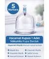 5 Numara Hacamat Kupası 1 Adet Vakumlu Kupa Bardak – Dayanıklı Plastik Manuel Hacamat Kabı