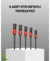 5 Parça Detay Temizlik Fırçası Seti Jant Motor Havalandırma İç Dış Temizlik