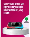 500 Oyunlu 3,5” Elde Taşınabilir Mini Oyun Konsolu – Şarjlı, TV Bağlantılı