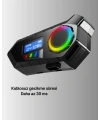500mAh Bataryalı Bluetooth 5.4  İnterkom LED Ekranlı FM Destekli